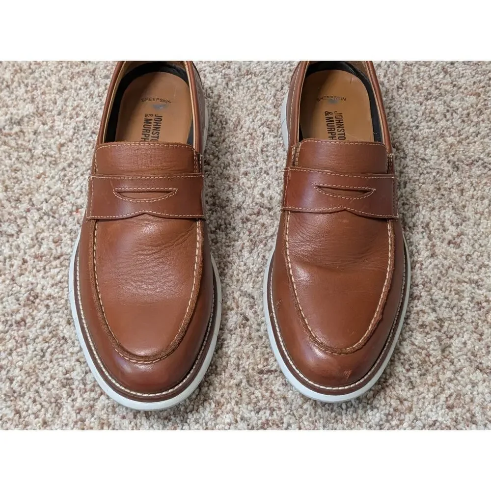 JOHNSON & MURPHY  Men's Casual Dress Shoes/Loafers size 8; Leather, Damage
